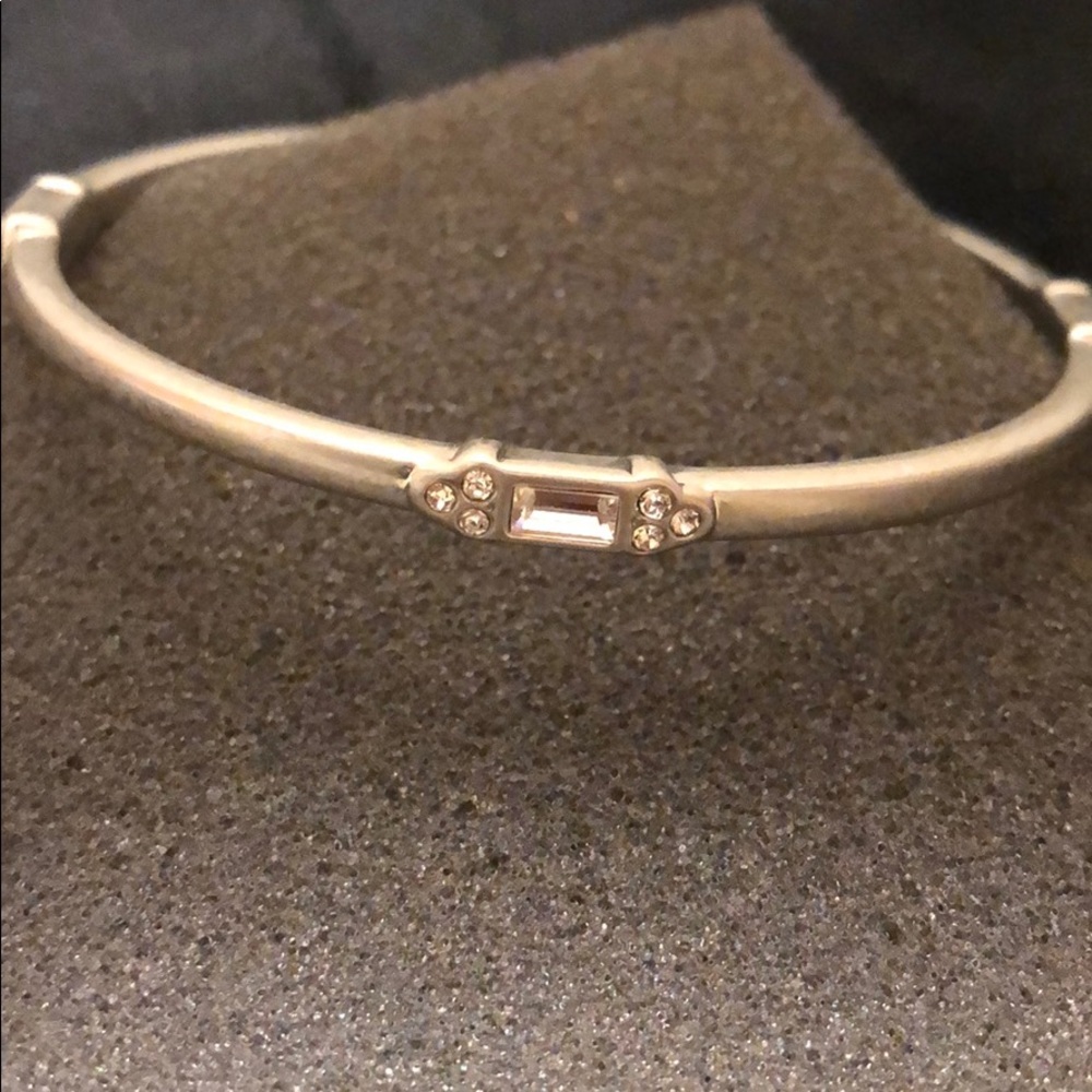 Lia Sophia Matte Silver Bangle